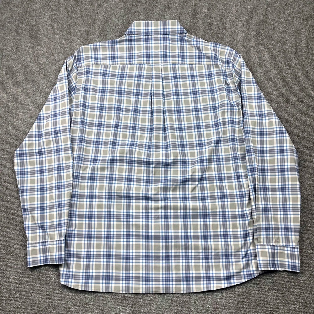 Vineyard Vines Mens On-The-Go Performance Plaid Button Down Shirt Blue Grey L - Picture 2 of 7